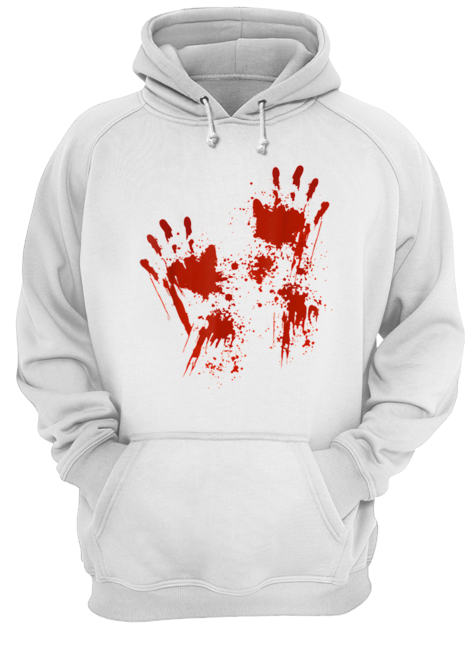 Halloween Blood Hands Costume Zombie Outfit Unisex Hoodie