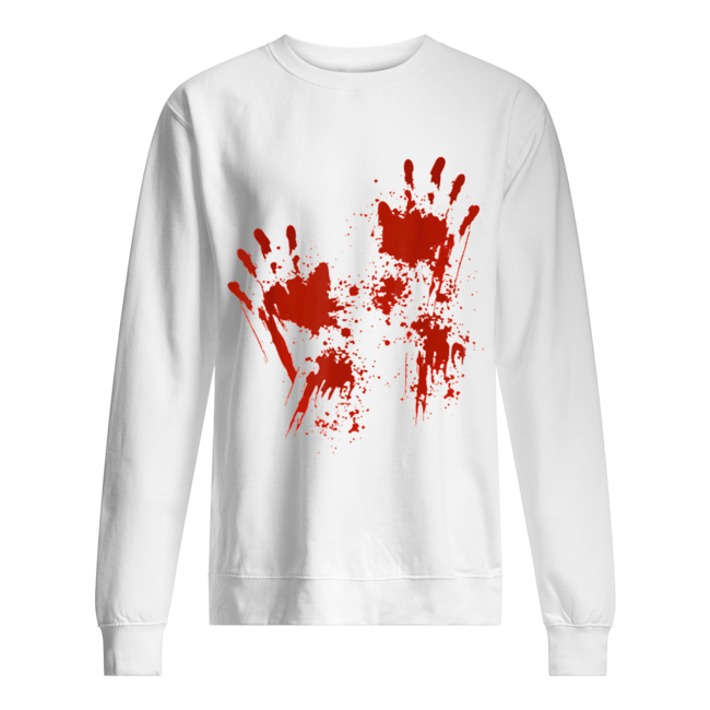 Halloween Blood Hands Costume Zombie Outfit Unisex Sweatshirt