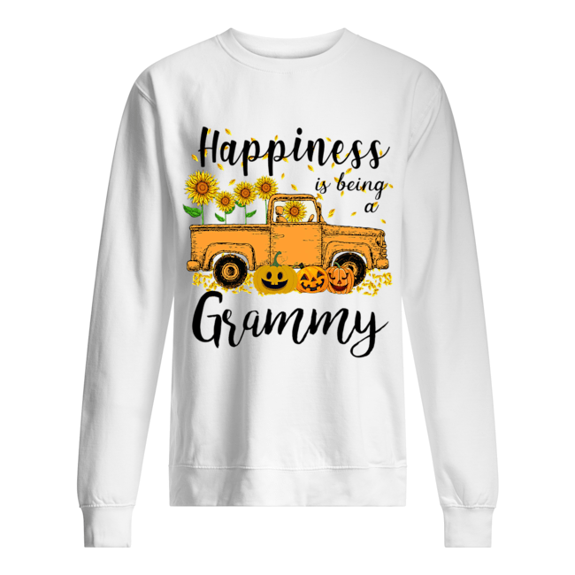 Halloween Car Pumpkin Happiness Is Being A Grammy T-Shirt Unisex Sweatshirt