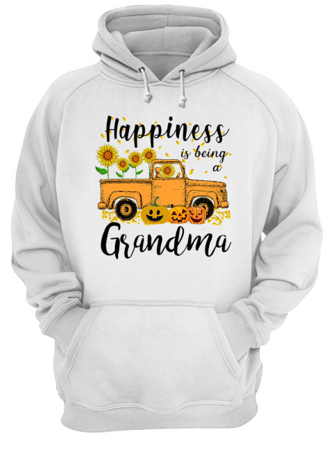 Halloween Car Pumpkin Happiness Is Being A Grandma T-Shirt Unisex Hoodie