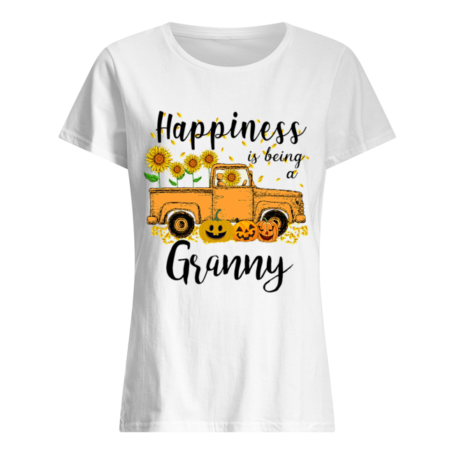 Halloween Car Pumpkin Happiness Is Being A Granny T-Shirt Classic Women's T-shirt