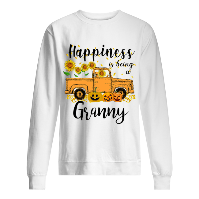 Halloween Car Pumpkin Happiness Is Being A Granny T-Shirt Unisex Sweatshirt