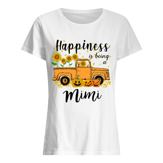 Halloween Car Pumpkin Happiness Is Being A Mimi T-Shirt Classic Women's T-shirt
