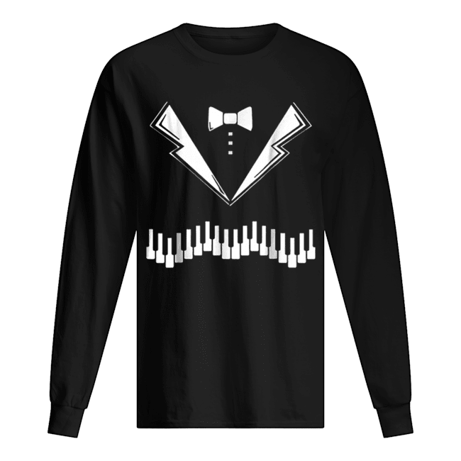 Halloween Costume Concert Piano Player Long Sleeved T-shirt 