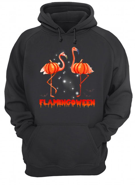 Halloween Custome Flamingo Flamingween pumpkin Unisex Hoodie