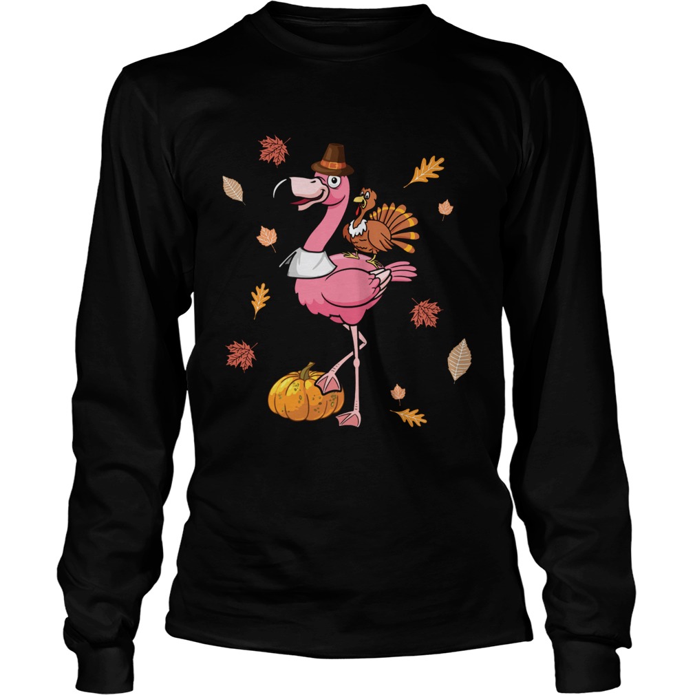 Halloween Flamingo Riding Turkey LongSleeve
