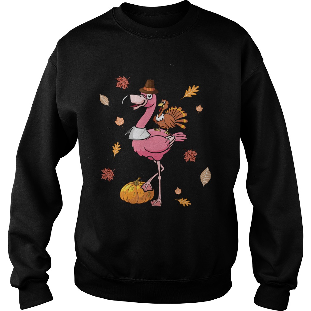 Halloween Flamingo Riding Turkey Sweatshirt