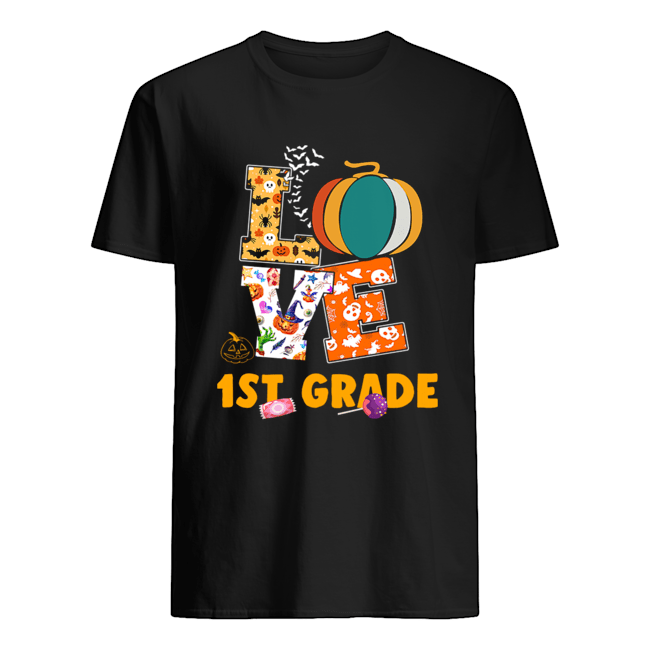 Halloween Love 1St Grade Teacher Gift T-Shirt