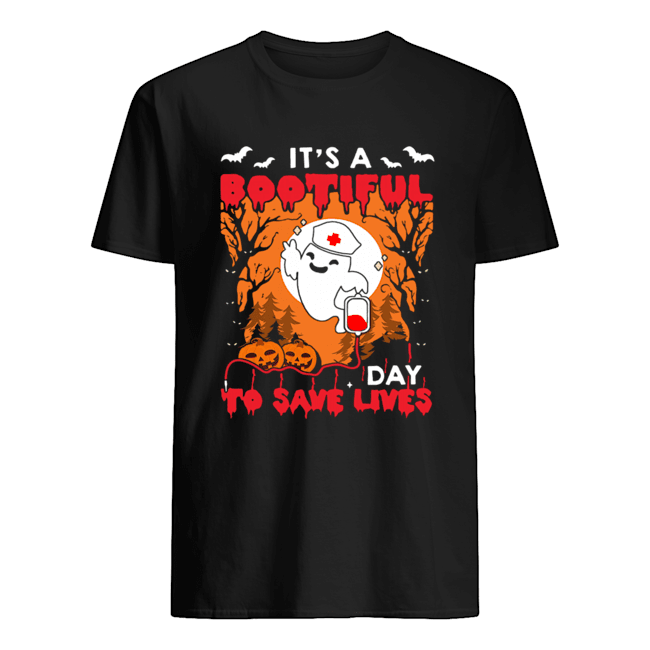 Halloween Nurse It's A Bootiful Day To Save Lives T-Shirt