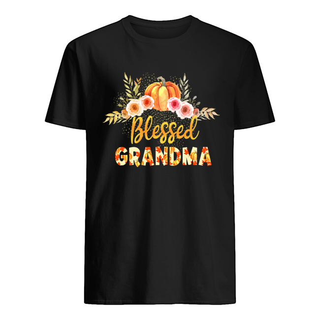 Halloween Pumpkin Blessed Grandma Gift For Women Mom T-Shirt