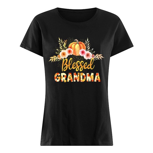 Halloween Pumpkin Blessed Grandma Gift For Women Mom T-Shirt Classic Women's T-shirt