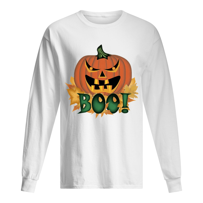 Halloween Pumpkin Boo Shirt Long Sleeved T-shirt 