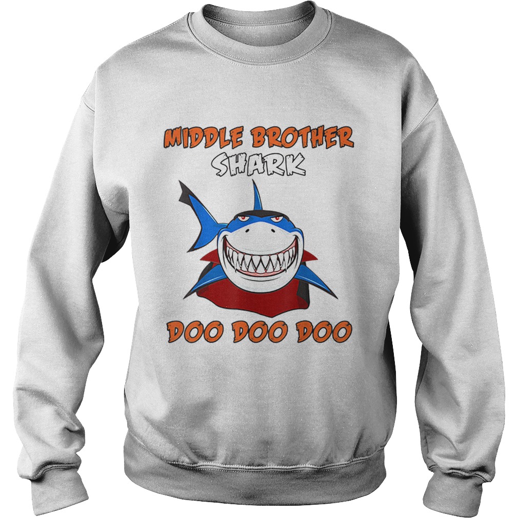 Halloween Shark Doo Doo Dracula Middle Brother Shark Sweatshirt