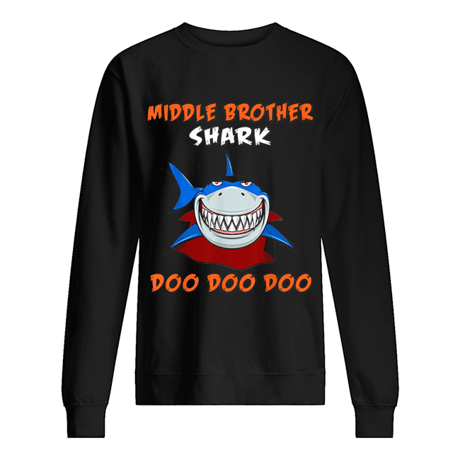 Halloween Shark Doo Doo Dracula Middle Brother Shark Unisex Sweatshirt
