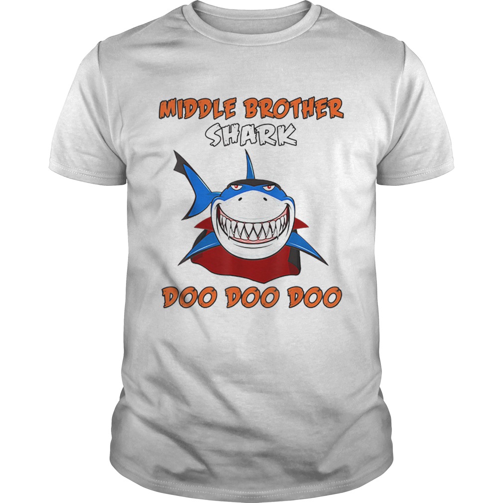 Halloween Shark Doo Doo Dracula Middle Brother Shark shirt