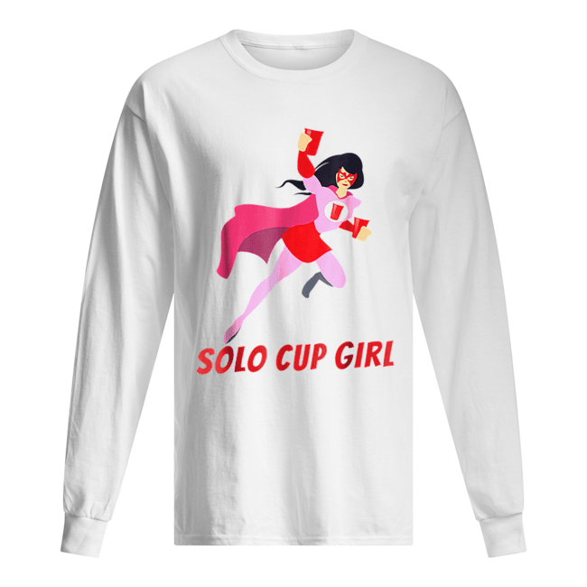 Halloween Solo Cup Women Beer Super Hero Costume Long Sleeved T-shirt 
