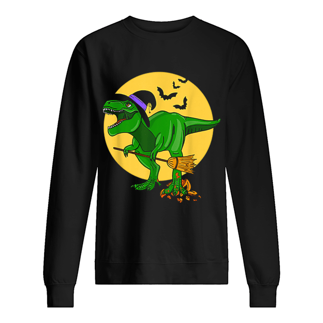 Halloween T Rex Dinosaur in Witch Costume Funny Boys Girls Unisex Sweatshirt