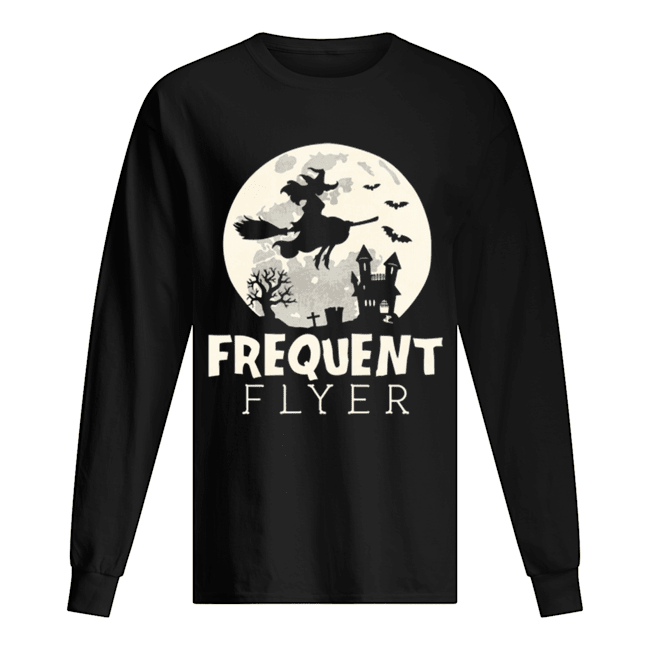 Halloween Witch Costume Frequent Flyer Long Sleeved T-shirt 