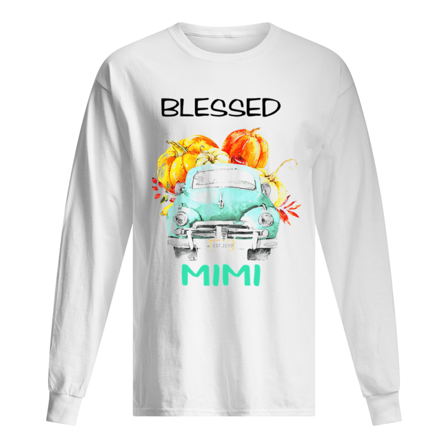 Halloween Women Mom Blessed Mimi Est 2019 T-Shirt Long Sleeved T-shirt 