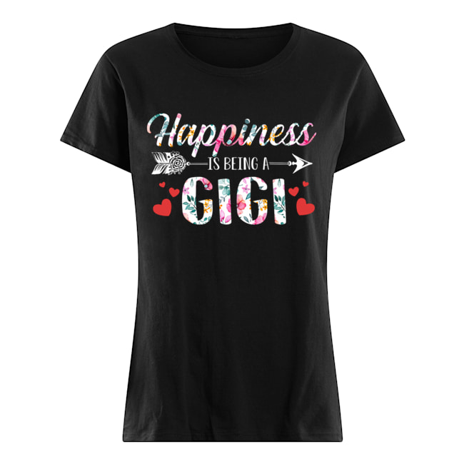 Happiness Is Being A Gigi Flower Gigi Gift T-Shirt Classic Women's T-shirt