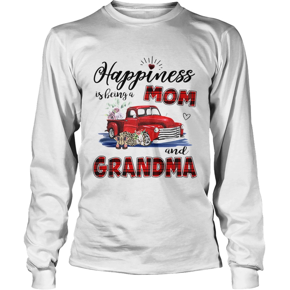 Happiness Is Being A Mom And Grandma Car Flower TShirt LongSleeve