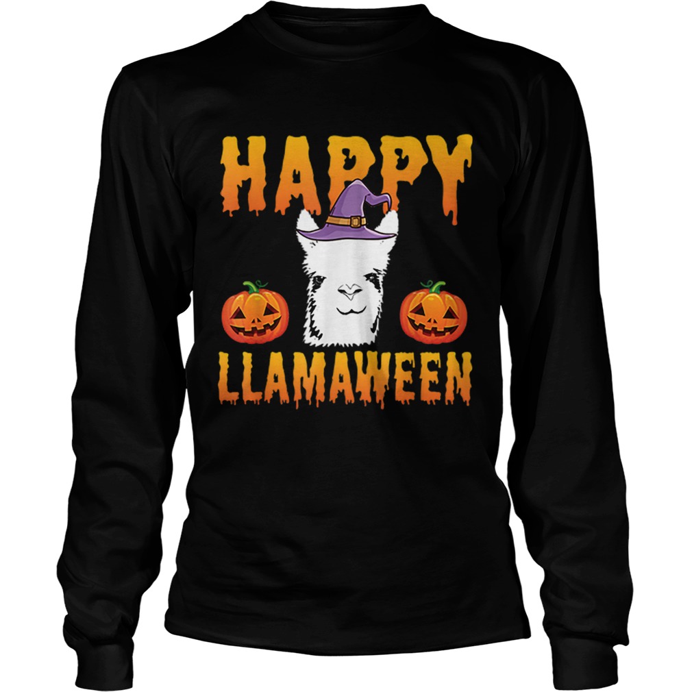 Happy Halloween Llama Gift Funny Happy Llamaween LongSleeve