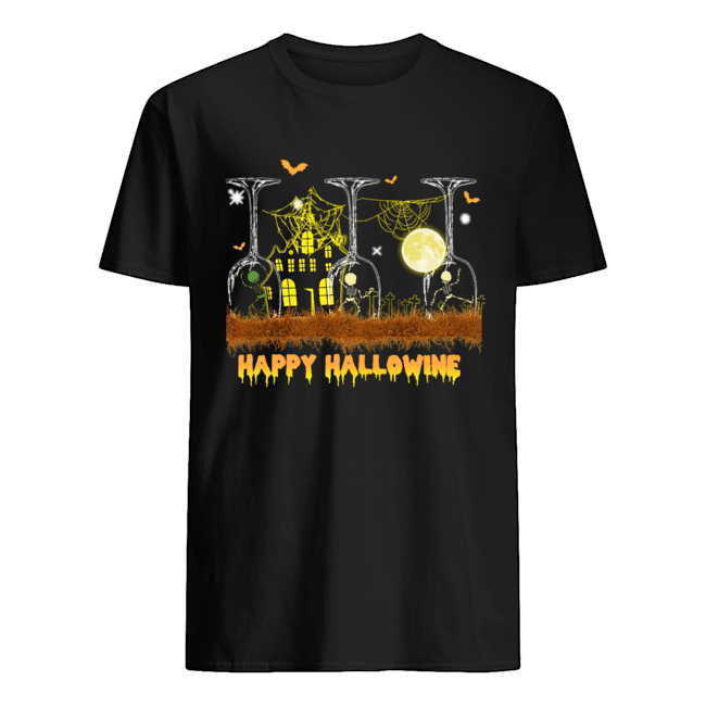 Happy Hallowine Glass Wine T-Shirt