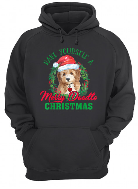 Have Yourself A Merry Doodle Christmas Goldendoodle Dog Love T-Shirt Unisex Hoodie