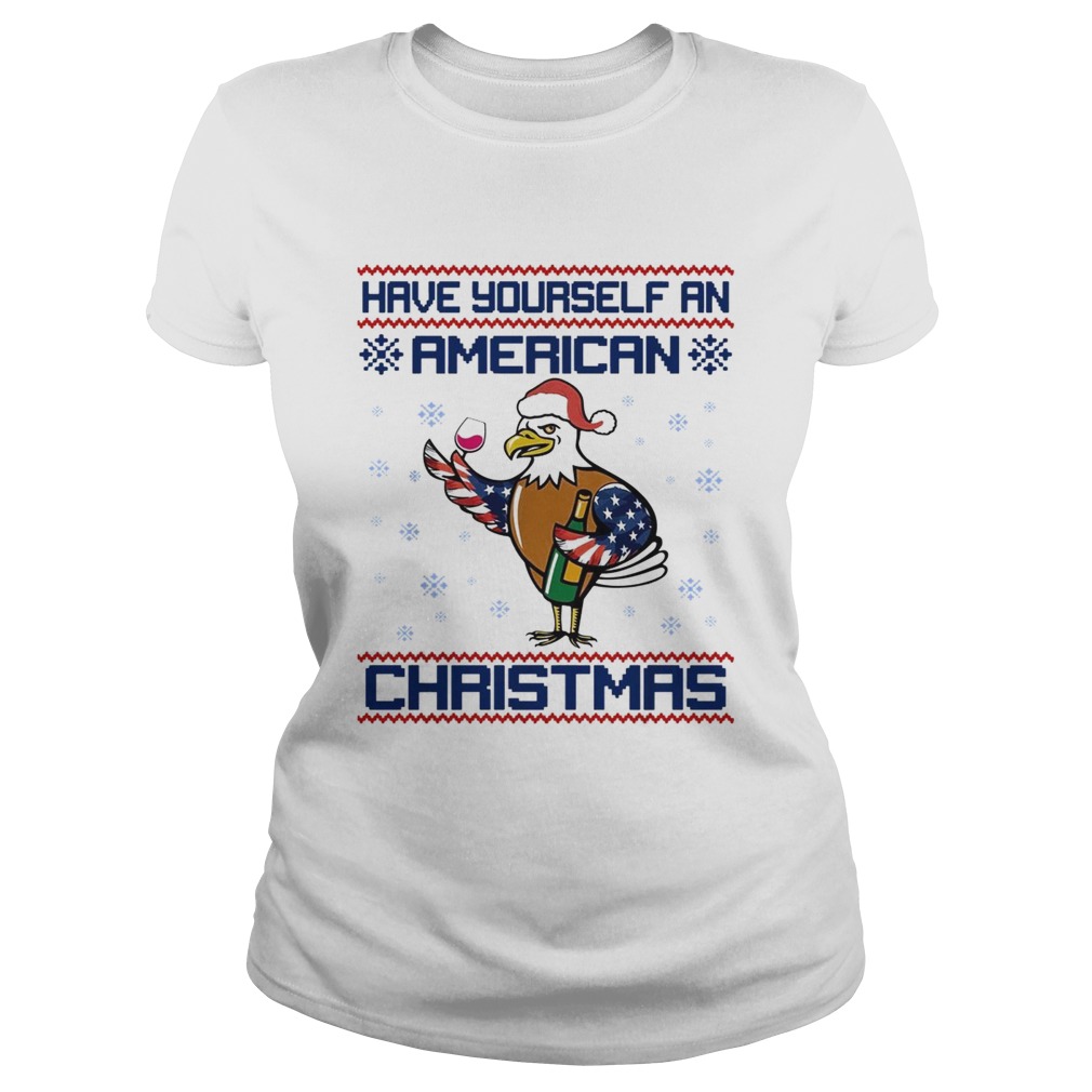Have yourself an American Christmas White head eagle Classic Ladies
