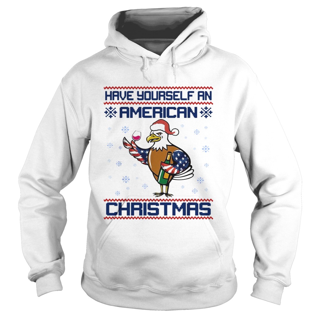 Have yourself an American Christmas White head eagle Hoodie