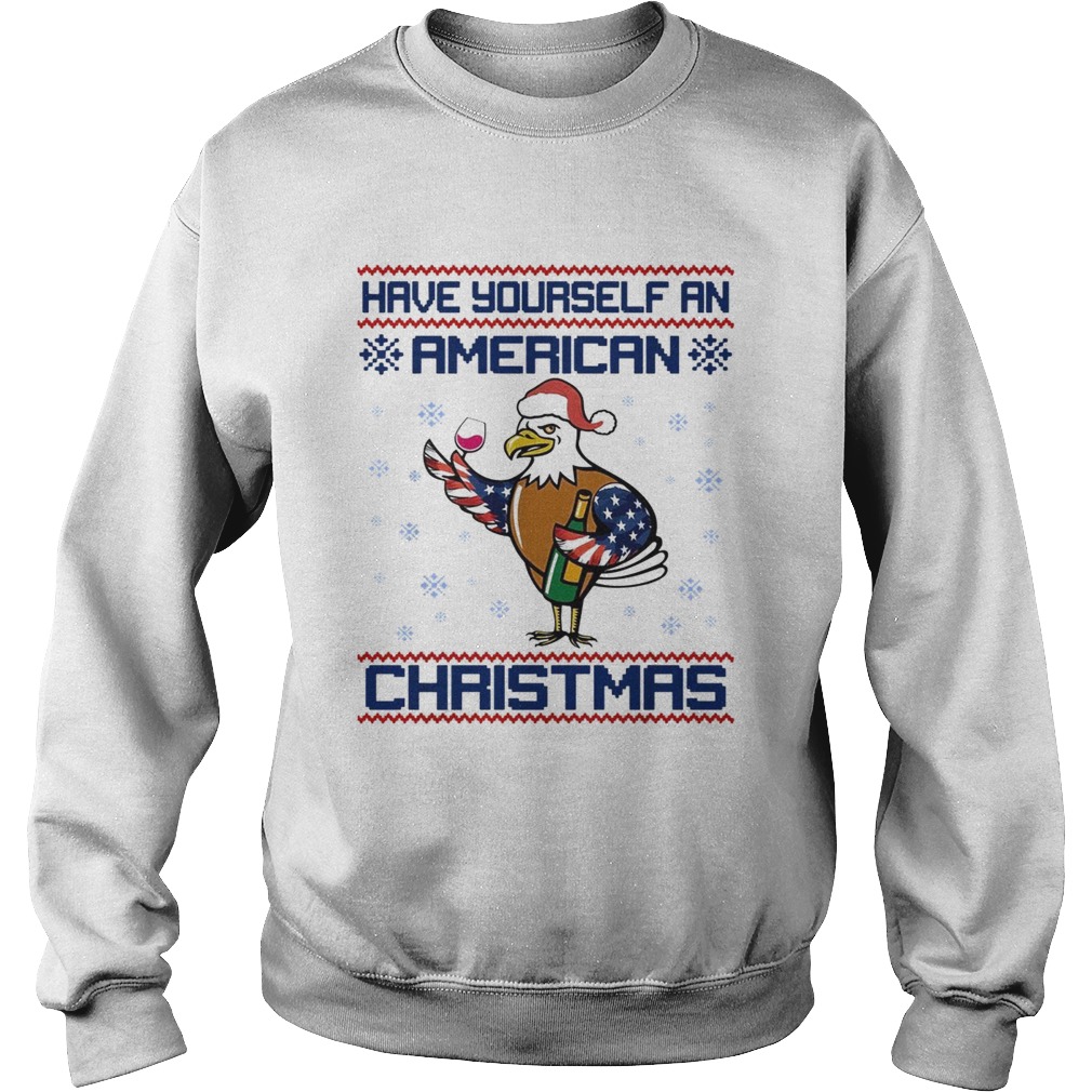 Have yourself an American Christmas White head eagle Sweatshirt