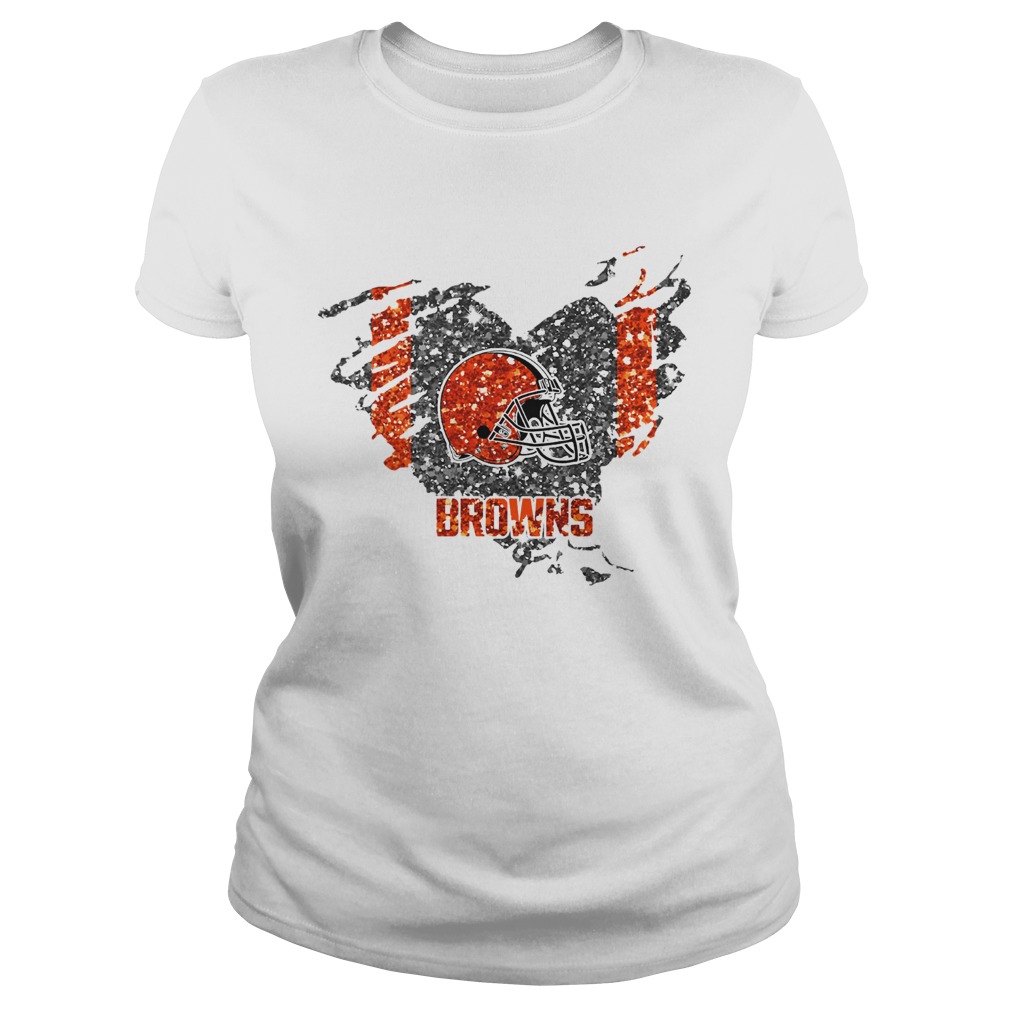 Heart Diamond Cleveland Browns Classic Ladies