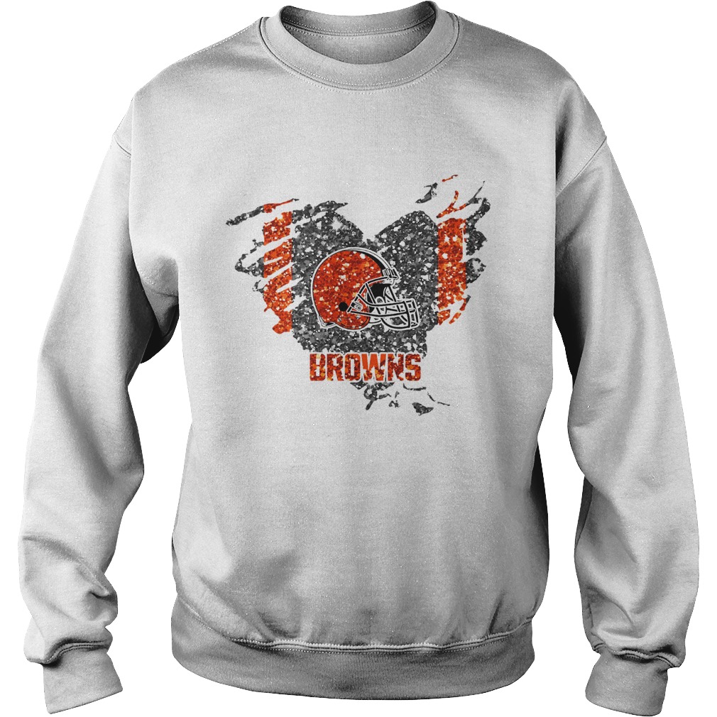 Heart Diamond Cleveland Browns Sweatshirt