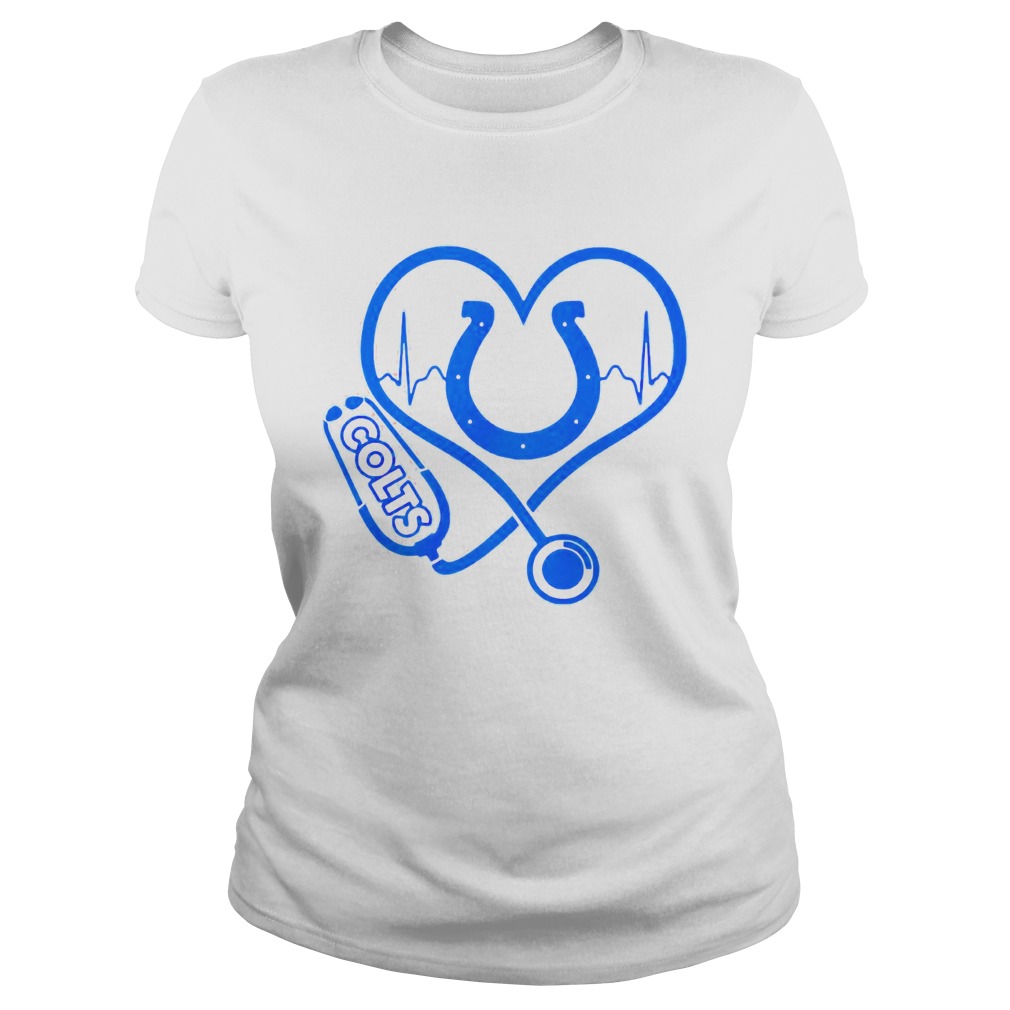 Heartbeat Nurse love Indianapolis Colts Classic Ladies