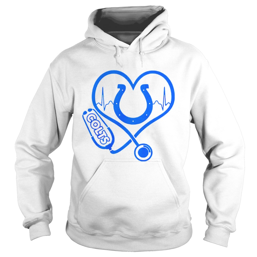 Heartbeat Nurse love Indianapolis Colts Hoodie