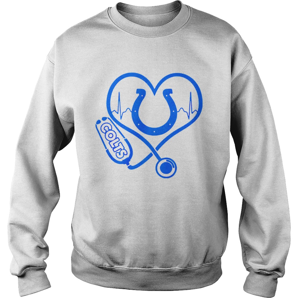 Heartbeat Nurse love Indianapolis Colts Sweatshirt
