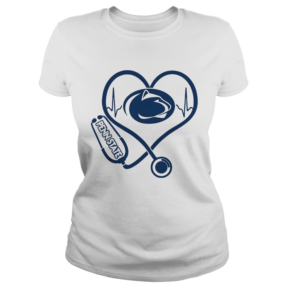 Heartbeat Nurse love Penn State Classic Ladies