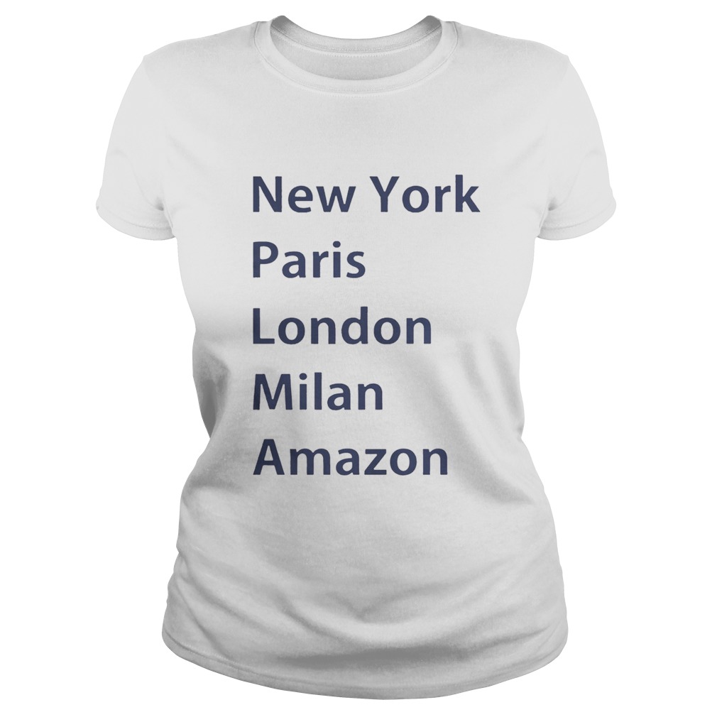 Heidi Klum New York Paris London Milan Amazon T Shirt Classic Ladies