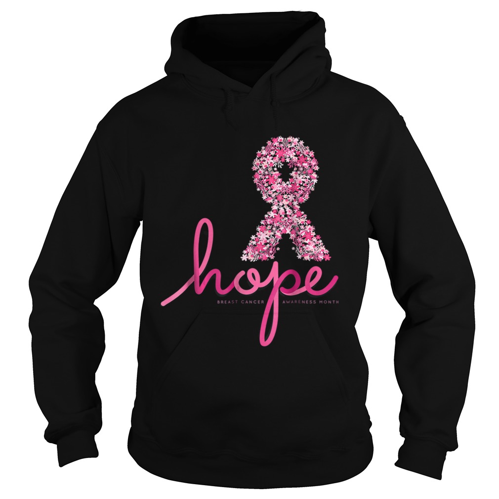 Hope Breast Cancer Awareness Shirt Pink Flowers Ribbon TShirt Hoodie