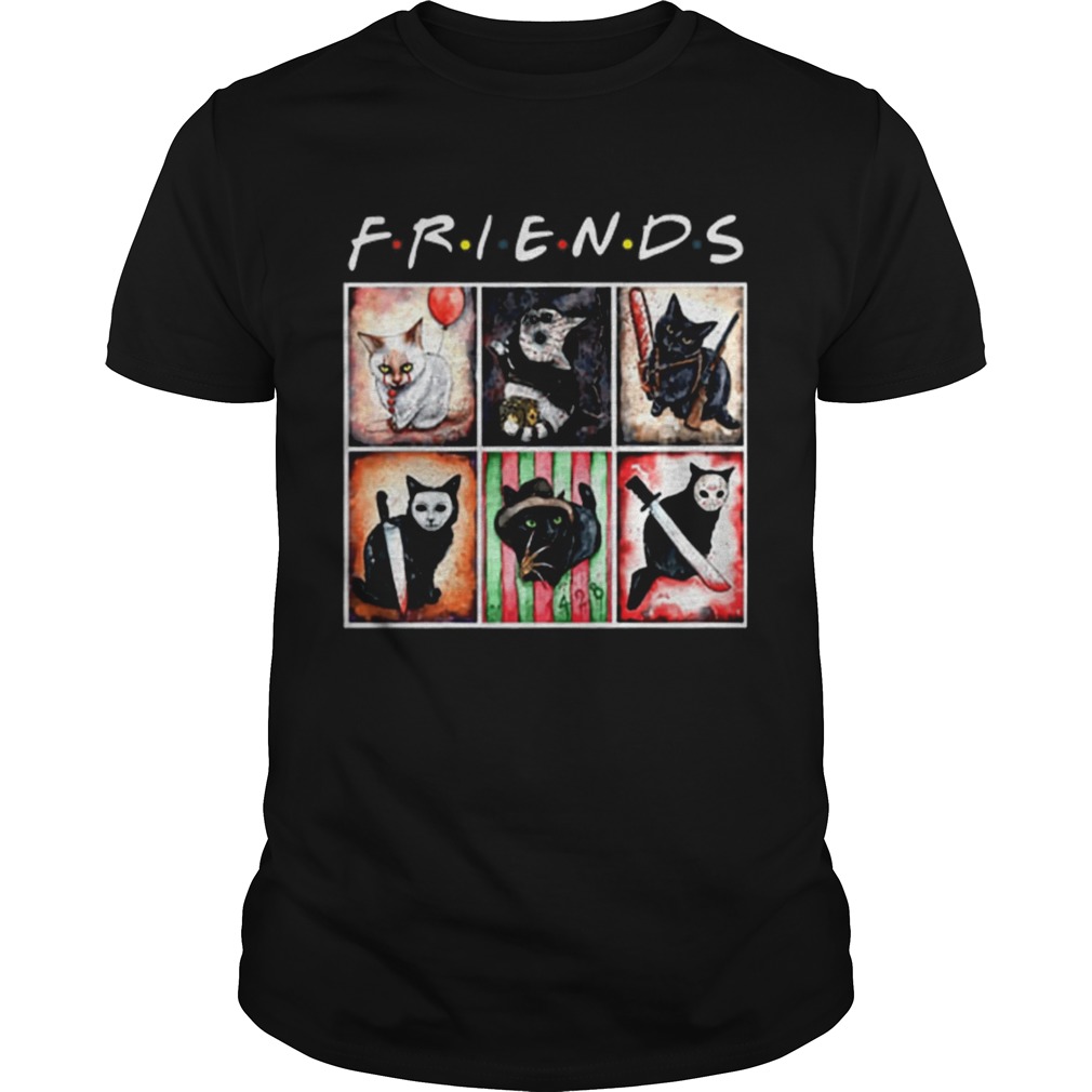 Horror characters cat version Friends shirt
