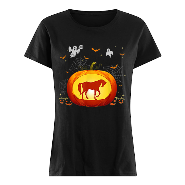 Horse Halloween Pumpkin Costume Cute Outfit Gift Classic Women's T-shirt