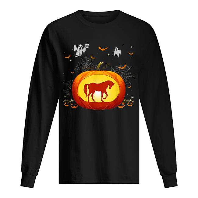 Horse Halloween Pumpkin Costume Cute Outfit Gift Long Sleeved T-shirt 