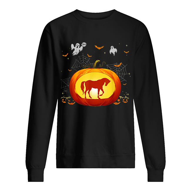 Horse Halloween Pumpkin Costume Cute Outfit Gift Unisex Sweatshirt