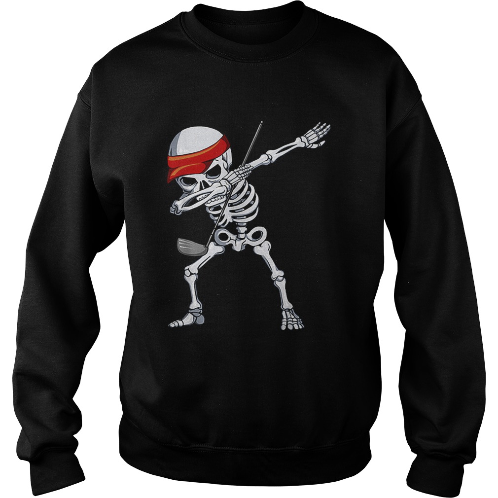 Hot Halloween Dabbing Skeleton Golfer Apparel Golf Player Dab Sweatshirt