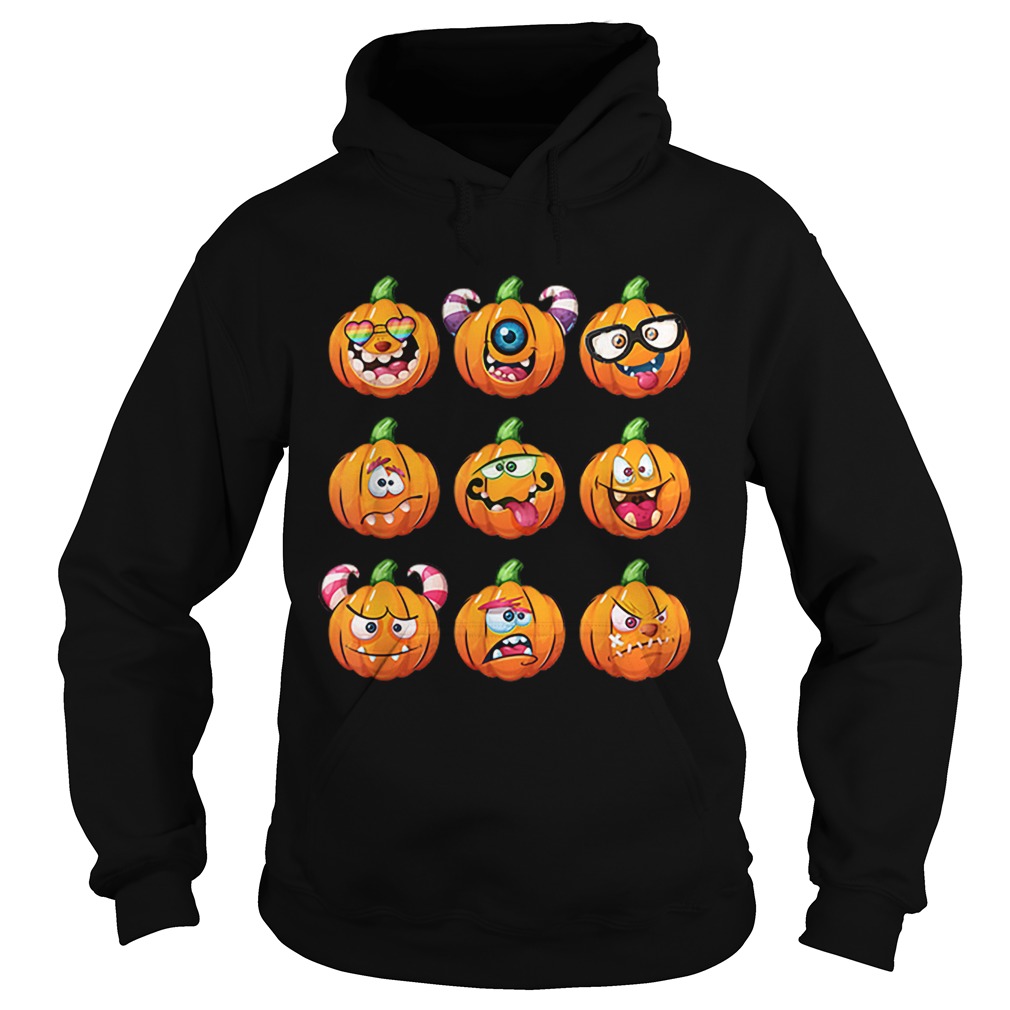 Hot Pumpkin Face Emoticon Halloween Costume for Kids Hoodie