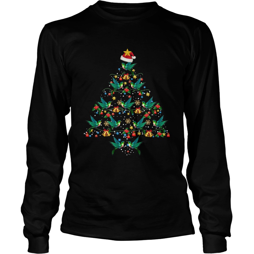 Hummingbirds Christmas Tree Awesome Gift TShirt LongSleeve