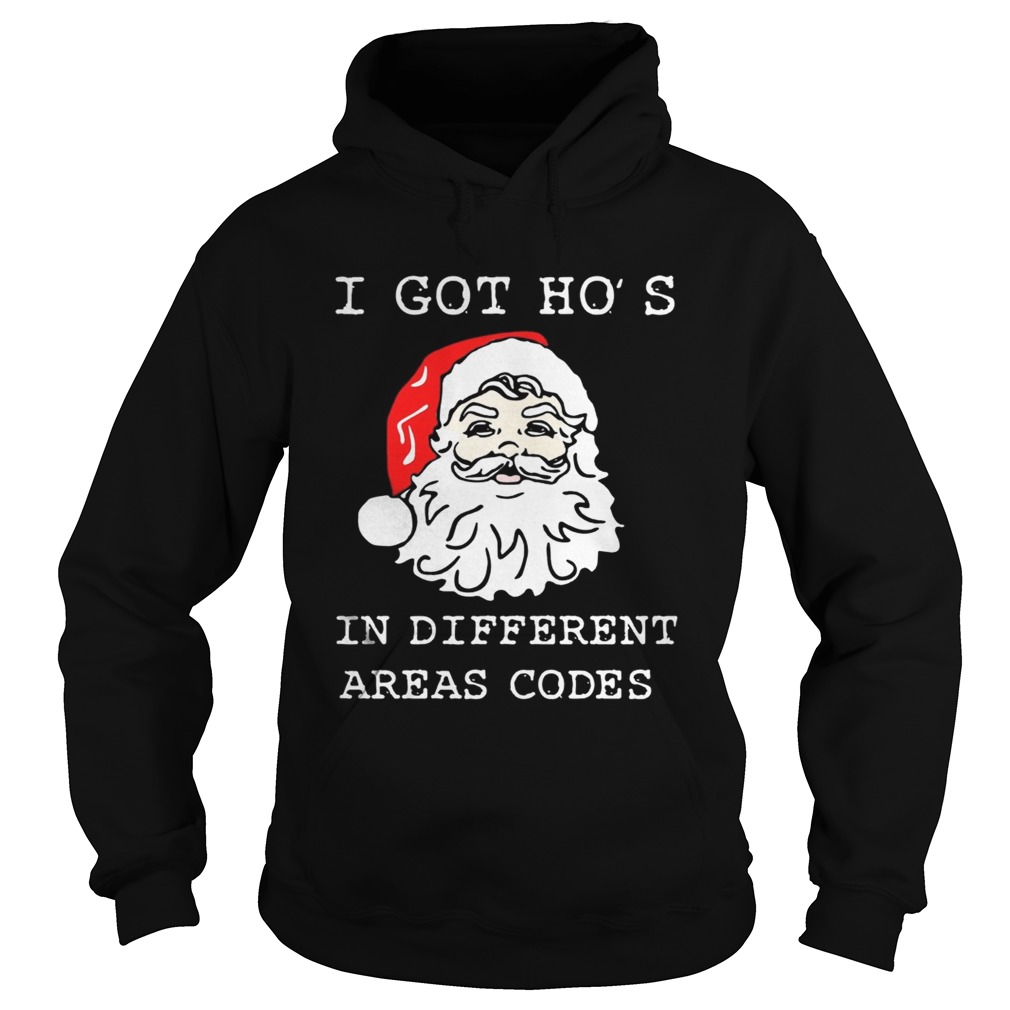 I Got Hos In Different Areas Codes Santa Christmas Hoodie