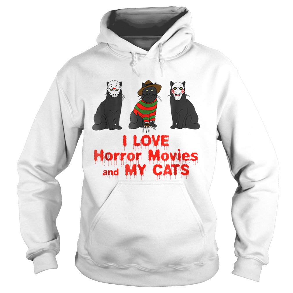 I Love Cats Horror Movie Hoodie