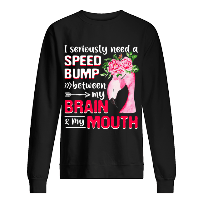 I Seriously Need A Speed Bump Between Brain And Mouth T-Shirt Unisex Sweatshirt