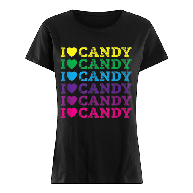 I love Candy Halloween Party Cute Trick or Treat Classic Women's T-shirt
